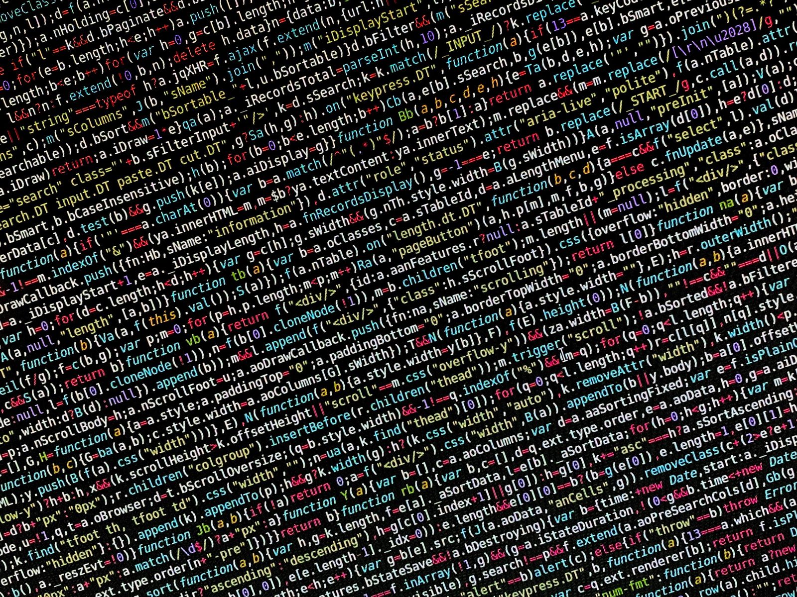 Colourful front-end code on a screen, illustrating AI's growing role in UX and design work
